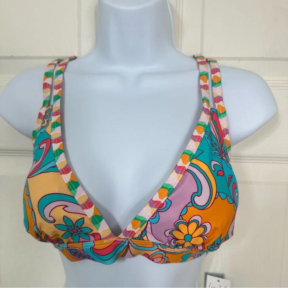 NWT Cupshe Boho Bikini V Neck,‎ Cutout Bikini, Size XL